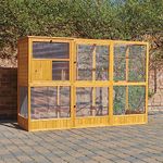 Feel Good UK Large Wooden Bird Aviary Bird Cage Bird Flight Cockatoo Parrot Lovebird Finch Bird