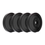 Amazon Brand - Symactive PVC 20 Kg Spare Weight Plates Combo Set (5 Kg x 4, Black)