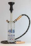 Smoke Station Grey Goose 1000 Grams Iron Hookah Shisha Pot Clear 12 inch Glass Hookah