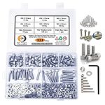 Epi-Torque; The Epic Torque #Doityourself Metric M6 Stainless Alloy Steel 202 Grade Hex Socket Head Cap Screws Nuts Allen Bolt Washer, Allen Keys Assortment Kit Set with Storage Box - Pack of 331 Pcs