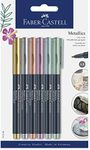 Faber-Castell Metallic Marker Blistercard - Full Range of 6 Colours