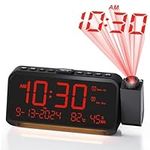 Projection Alarm Clock for Bedroom,