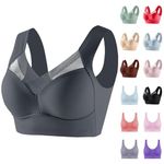 LUSHAasd Comfort Bras for Women Sports Bras Wireless Non-Wired Support Women's Bra Plus Size Wireless Bralette Sleep Everyday Bras Push Up Underwear for Yoga Fitness Exercise