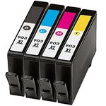 Re-manufactured Ink Cartridge Replacement for HP 903 903XL High Yield 4 Pack (Black L & C/M/Y XL) use with Officejet 6950 6951 6954 6956 6958 6962 Officejet Pro 6960 6968 6970 6974 6975 6978