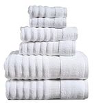 LANE LINEN Ribbed Cotton Bath Towel