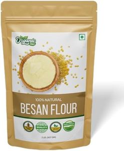 Organic Zing Organic Besan Flour also known as Chickpea Flour, Bengal Gram Flour or Garbanzo Bean Flour - USDA Organic Certified |Vegan| Preservative Free | Product of India - (907gm) Resealable Pack