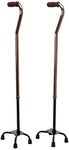 Medline MDS86222BRZ Aluminum Quad Canes with Small Base and Foam Handles, Bronze (Pack of 2)