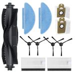 HASTHIP® 11Pcs Replenishment Kit, Replacement Parts for ILIFE T10S Robot Vacuum Cleaner, Replacement Accessories - 1 Main Brush, 4 Side Brushes, Mop Cloth, 2 Filters, 2 Dust Collection Bags.