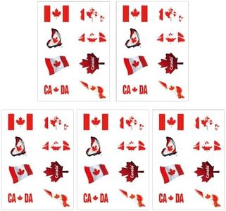 CARGEN® Canada Flag Temporary Tattoos for Football Match World Cup National Flag Sticker for Ball Game Flag Tattoos on Arm Face for Kids Adults Party Festival