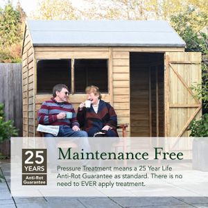 Forest Garden 4LIFE Apex Shed 6x10 ft – Double Door, 4 Windows