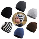 XIAOHAWANG Baby Beanies Unisex Soft Toddler Cotton Hats Slouchy Infant Skull Caps Cool (6 Pack 2, 6-36 Months)