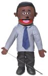 Calvin, Black Dad/Businessman, Full Body, Ventriloquist Style Puppet, 65cm