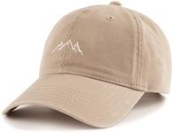 FURTALK Mountain Dad Hat Unstructured Soft Vintage Washed Cotton Outdoor Baseball Cap Khaki