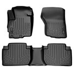 SMARTLINER Custom Fit Floor Mats 2 Row Liner Set Black for 2011-2019 Mitsubishi Outlander (No Outlander Sport Models)