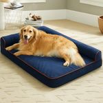 gorgeous Dog Beds Memory Foam Orthopadic Large Bed Waterproof Layer for Labrador, Bulldog, Retriever, Poodle, Large Breed Dogbeds (Blue, 36x27x4)