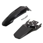 asdfs Front + Rear Mudguards Fender Protector for Sur-Ron Sur Ron Light Bee Dirt Bike Motorcycle Accessories, Black 2Pcs, 500250032