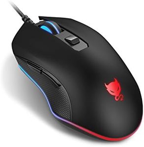 Redimp LED Mouse USB Con Cavo 6 Tasti Luce Gradiente 4 Livelli DPI Ottico Sensore Per Ufficio Gaming MacBook iMac Chromebook Surface Pro PC Computer Portabile Laptop Notebook GM300