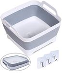 DUOFIRE Foldable Wash Basin 9L（2.37 Gallons） Dish Tub Collapsible Portable Dishpan (1 pc)