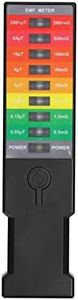 Portable Electromagnetic Field EMF Gauss Meter Handheld EMF Meter Magnetics Field Monitor Home Environmental Electrical Electromagnetic Detector 9 LED Gauss Meter