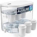 pH Recharge 3F Alkaline Countertop Water Filter Dispenser - 3.3 Gallons Water Jug Dispenser - Removes Fluoride Chlorine & Impurities - Improves Water pH - Clean Healthy Drinking Water - 12.5 litres