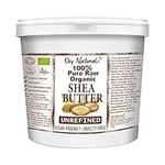 1KG Organic Shea Butter Unrefined Raw, Natural Extra Virgin A Grade African Pure Ivory All Body Butter Moisturiser Cream Lotion for All Skin Face Hair Type