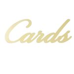 Darice Gold Mirror Cards Script Word