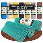 DIY Doctor - 2x Anti Slip Gripper Rolls (190 x 30cm) - Rug Gripper - Anti Slip Rug Underlay - Rug Grippers for Laminate Floor - Carpet Grippers - Non Slip PVC Matting - Shelf Drawer Liner Green