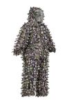 ROCEEEK 3D Leafy Camo Adult Suit Hooded Ghillie Hunting Clothing with Face Mask (Green Woodland, Large-X-Large)