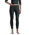 Jockey 2544 Women's Super Combed Cotton Rich Brushed Fabric Thermal Leggings with StayWarm Technology_Charcoal Melange_XXL