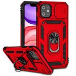 Hitaoyou Designed for iPhone 11 Case, iPhone 11 Case with Camera Cover & Kickstand Military Grade Shockproof Heavy Duty Protective with Magnetic Car Mount Holder for iPhone 11