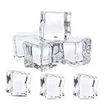 Clear Fake Ice Cubes, 25 Pcs 0.79inch Acrylic Ice Cubes Square for Home/Party/Bar Decoration, Display, Photography Props, Art Crafts, Vase Fillers