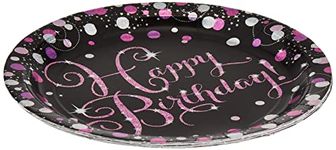 (PKT) Adult Pink Celebration Paper Plates