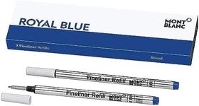 Montblanc Fineliner Refills (B) Royal Blue 124500 – Pen Refills for Fineliner and Rollerball Pens by Montblanc – 2 x Fiber Tip Pen Refill