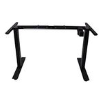 AnthroDesk Standing Desk Sit to Stand Workstation (Black Programmable)