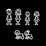 (Set of 6) Family Car Stickers Deca