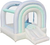 Bounceland Daydreamer Mist Bounce House, Pastel Bouncer with Slide, 8.9 ft L x 7.2 ft W x 6.7 ft H, UL Blower Included, Basketball Hoop, 30 Pastel Plastic Balls, Trendy Bouncer for Kids