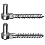 Insaga 4.3'' Chain Link Lag Screw Hinge for Wooden Post Gate, Sharp Screw in Pin Hinge Lag Bolt Hinge for Fence Gate, Long Lasting Coated for Gate Post Side Hinge to Adjust Gate Sag (2 Pieces)