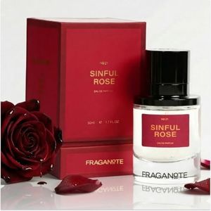 Fraganote Sinful Rose Unisex Perfume For Man & Women's | Premium Eau De Parfum 50ML | Long-Lasting Dark Rose, Amber & Musk Fragrance | Bold & Seductive Scent for Parties, Weddings & Date Nights for Men & Women