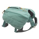 RUFFWEAR Front Range Day Pack, Medium Dog Harness with Pockets & Handle, Dog Rucksack for Day Hikes, 2 Dog Lead Attachment Points & Reflective Trim, Size M, 69-81cm, River Rock Green