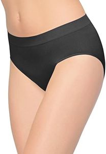 Wacoal Women's B-Smooth Brief Panty, Black, 2X-Large