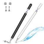 OLV Aluminium Fine Point with Spare Disk for Touch Screens Devices 2-in-1 Capacitive Stylus Pen I Compatible with iPad/iPhone/Android/Tablets Combo (Set of 2)