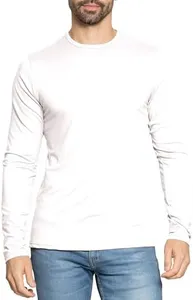 Men's Long Sleeve Crew Neck Top White X-Large