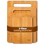 3-Piece Bamboo Cutting Board Set - 