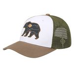 HDE Trucker Hat - Performance Outdoor Snapback Adventure Hats for Men Boreal Bear