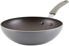 Rachael Ray Cook + Create Nonstick Stir Fry Pan/Wok, 10.5 Inch, Gray