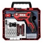 SKIL Rechargeable 4V Cordless Pistol Grip Screwdriver with 42pcs Bit Set, USB Charger and Carrying Case - SD5618-03