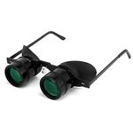 Professional Hands-Free Binocular Glasses for Fishing, Theater, Sight Seeing, Bird Watching, Sports, Concerts, Opera, TV, Hands-Free Opera Glasses for Adults Kids (Green Film Optics)