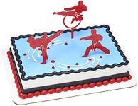 DecoSet® Martial Arts Cake Topper, 3-Piece Topper Set Cake Decoration with 3 Martial Artists for Birthdays, Team Celebrations, Events, Made of Food Safe Plastic