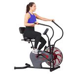 Body Rider BRF980, Upright Air Resistance Fan Bike with Curve-Crank Technology and Back Support