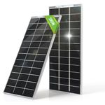 ECO-WORTHY 2PCS 195W Bifacial Solar Panel 12 Volt Monocrystalline Rigid High-Efficiency PV Module Power Charger for Camping,Shed,RVs,Farms and Other Off-Grid Applications